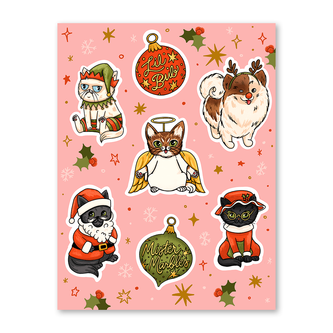 2023 Limited Holiday-Family Vinyl Sticker Sheet