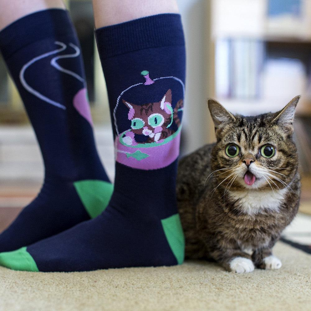Lil BUB Spaceship Socks