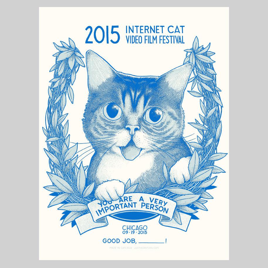Limited Edition Art Print (signed and stamped) - "Internet Cat Video Film Festival 2015" - Chicago, IL