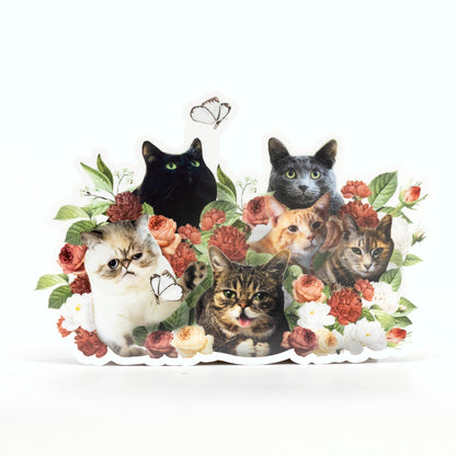 LIMITED EDITION: Giant Cat Bouquet Bumper Sticker!