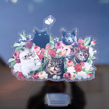 LIMITED EDITION: Giant Cat Bouquet Bumper Sticker!