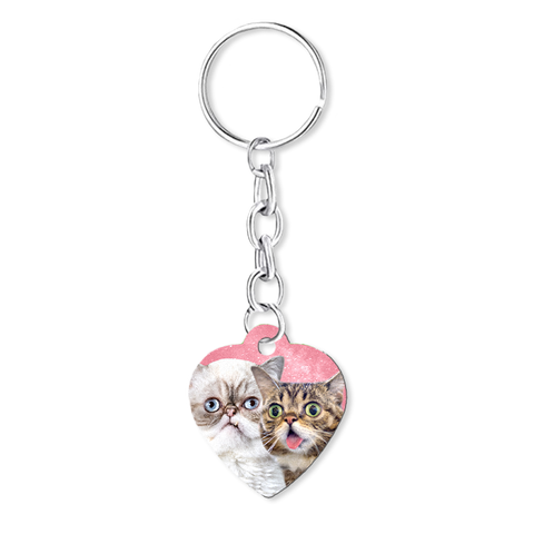 Pet Tag Key Chain - BUB + Marbles - Pink Sparkle
