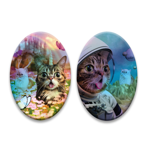 Science Fiction & Fantasy Oval Magic Magnet Set - Pack of 2