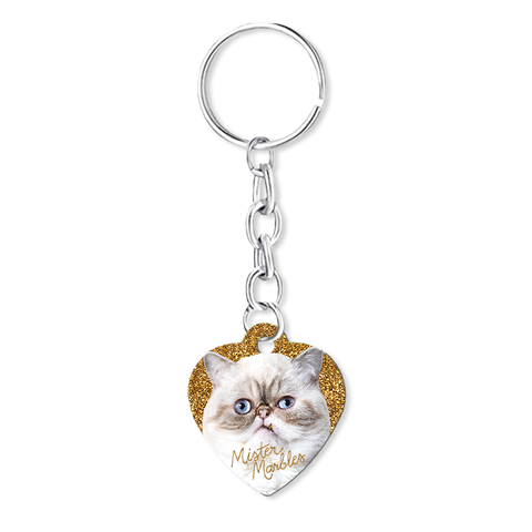 Pet Tag Key Chain - Golden Marbles