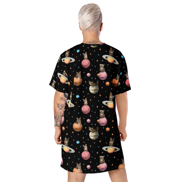 T-Shirt Dress/Nightie - Planetary BUB - Black (POD)