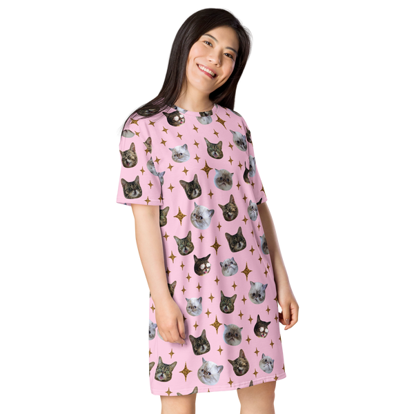 T-Shirt Dress/Nightie - BUB + Marbles Sparkle - Pink (POD)