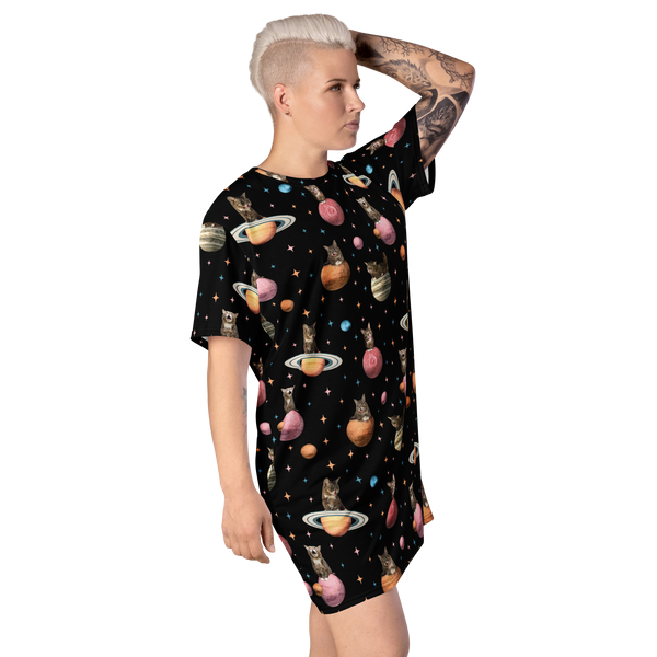 T-Shirt Dress/Nightie - Planetary BUB - Black (POD)