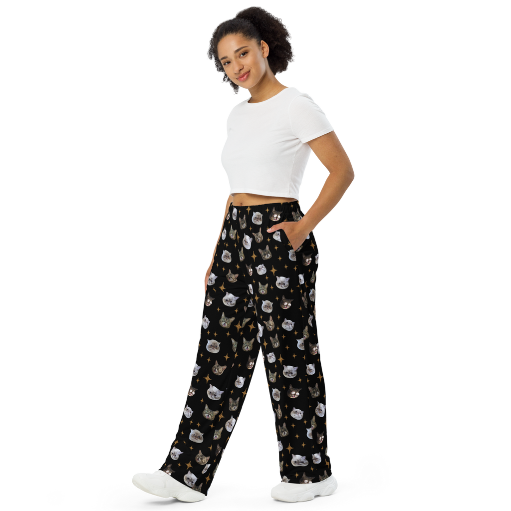 Black wide leg clearance pajama pants
