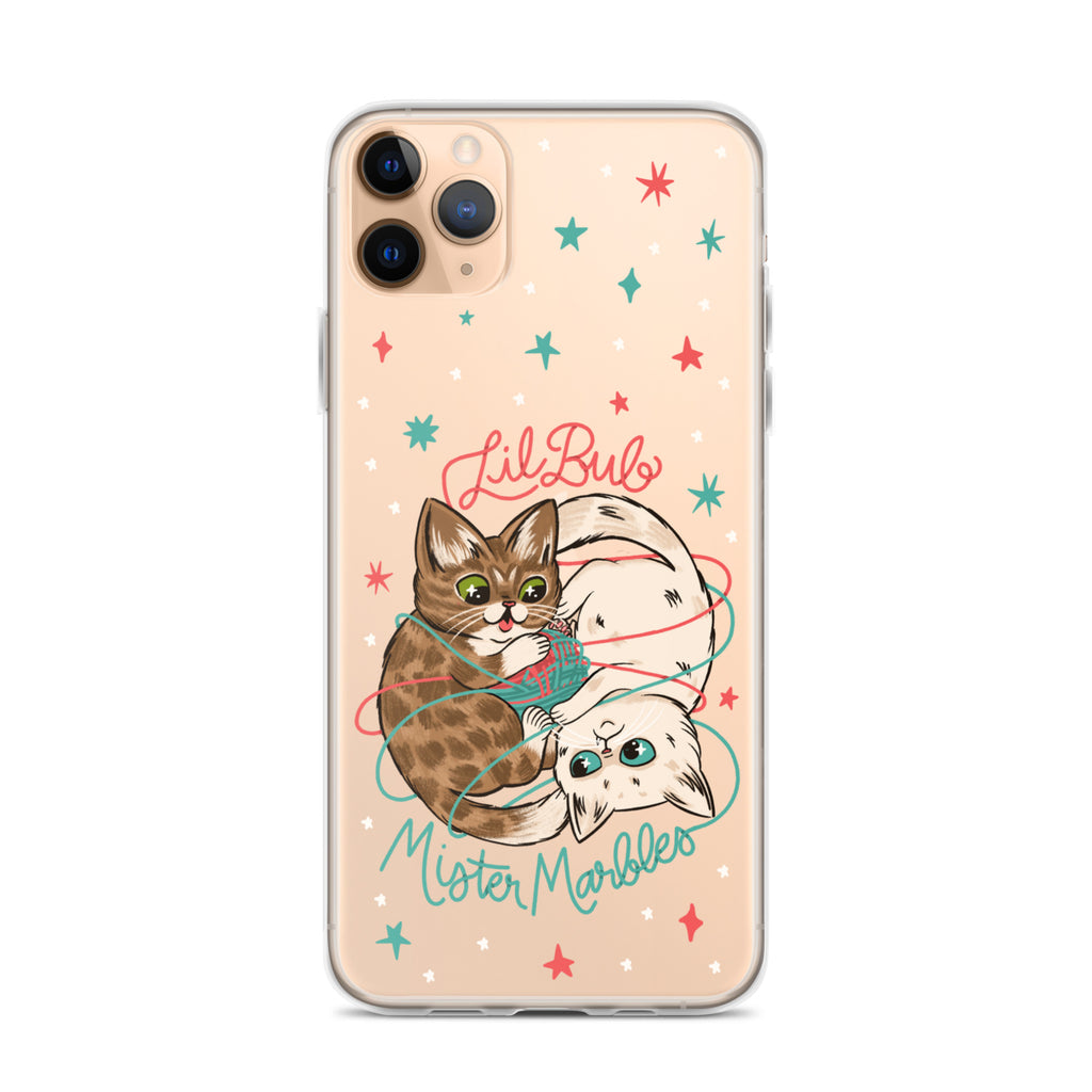 Lil BUB + Mister Marbles - Yin-Yarng - Clear Case (iPhone)