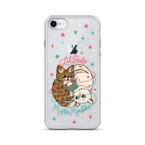 Lil BUB + Mister Marbles - Yin-Yarng - Clear Case (iPhone) (POD)