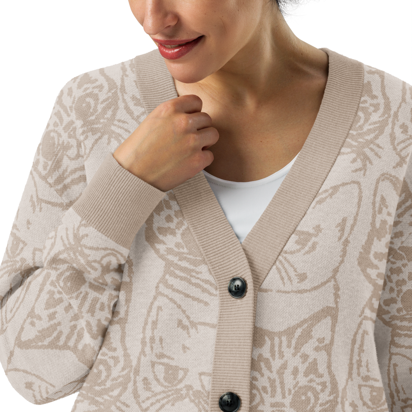 BUB + Marbles – Signature Beige Knit Cardigan