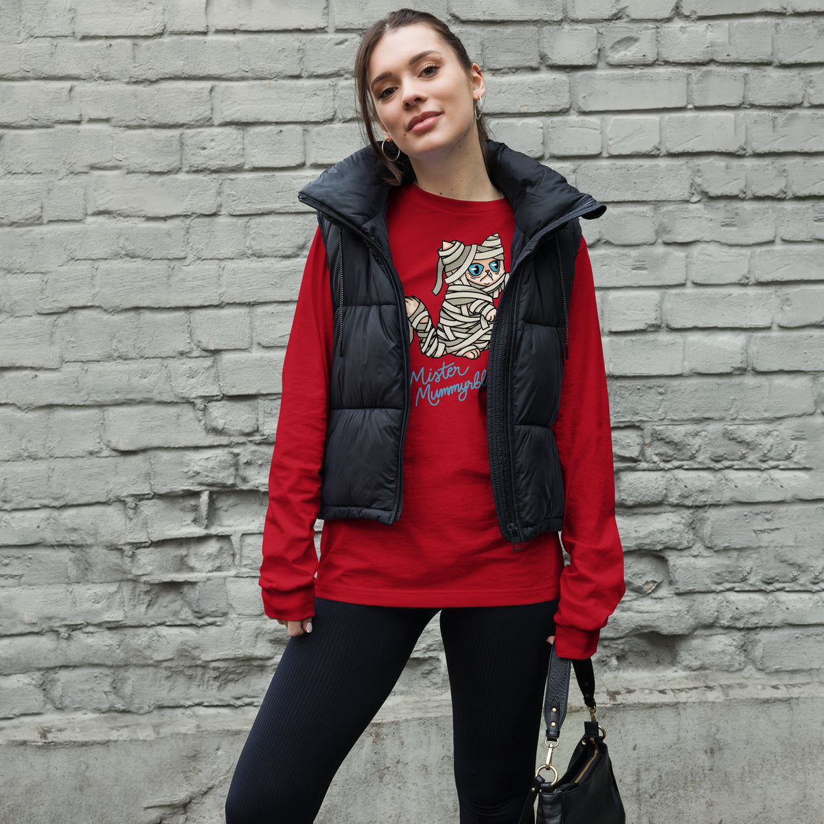 Unisex Long Sleeve Shirt - Mister Mummyrbles - Black or Red
