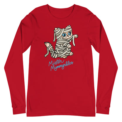 Unisex Long Sleeve Shirt - Mister Mummyrbles - Black or Red