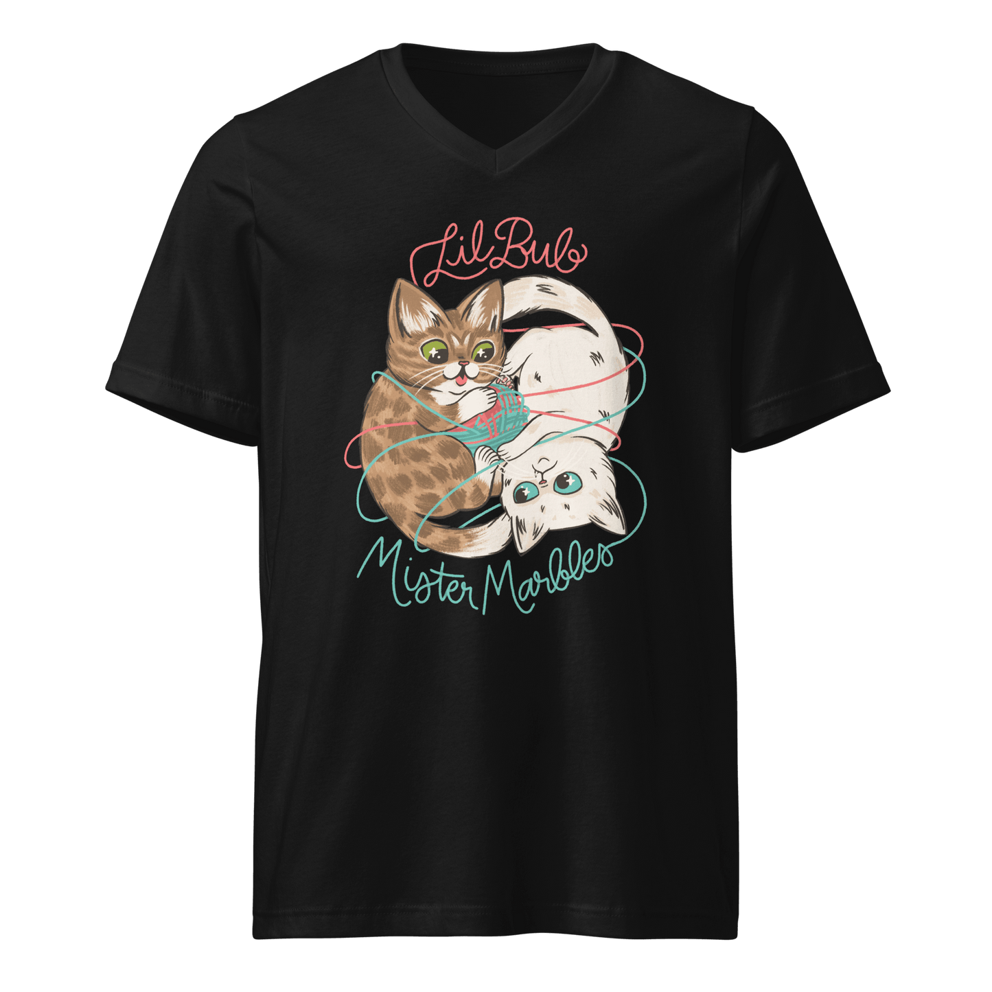 Unisex Short Sleeve V-Neck T-Shirt - Yin Yarng