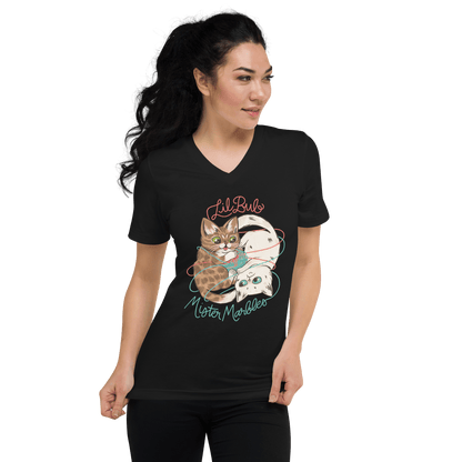 Unisex Short Sleeve V-Neck T-Shirt - Yin Yarng