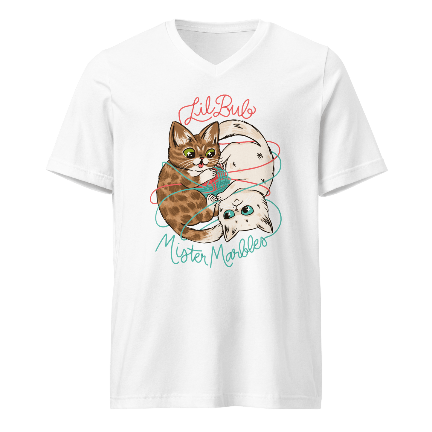 Unisex Short Sleeve V-Neck T-Shirt - Yin Yarng