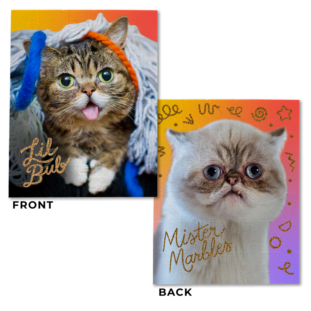 Double-Sided 30 Piece Felt Puzzle - Lil BUB + Mister Marbles