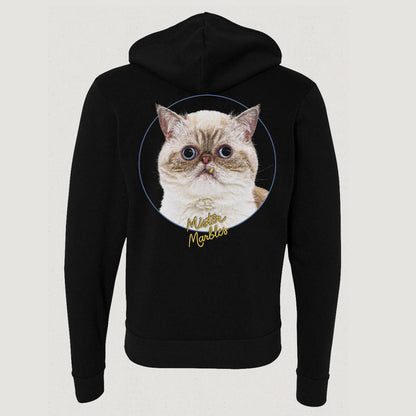 Zip Up Hoodie - Mister Marbles Goldentooth - Black