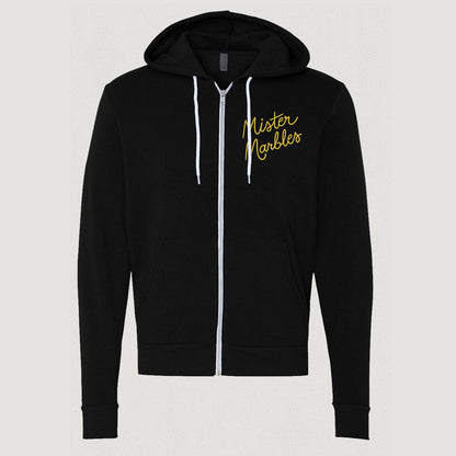 Zip Up Hoodie - Mister Marbles Goldentooth - Black