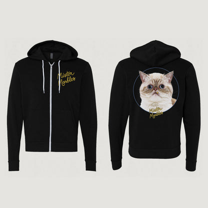 Zip Up Hoodie - Mister Marbles Goldentooth - Black