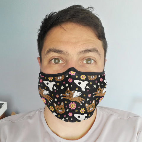 Face Mask - Retro BUB - Black