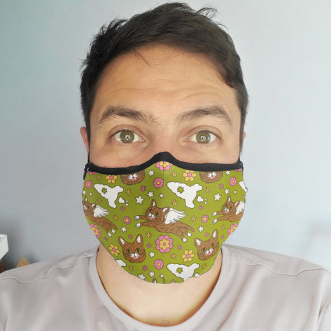 Face Mask - Retro BUB - Green