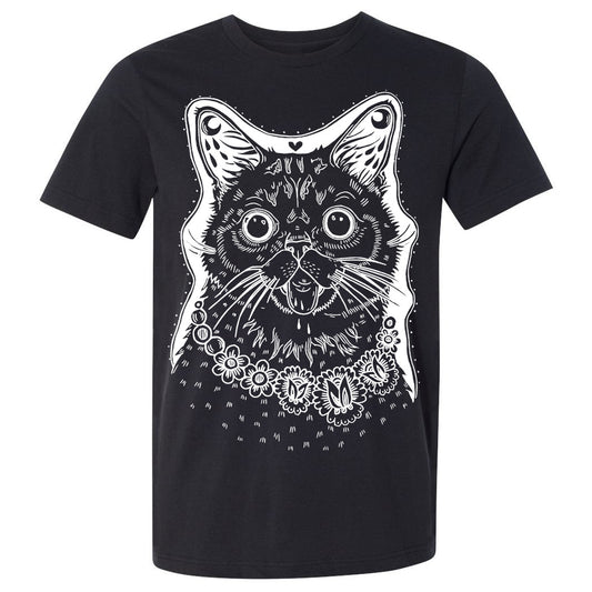 Lil BUB T-Shirt Woodcut Black