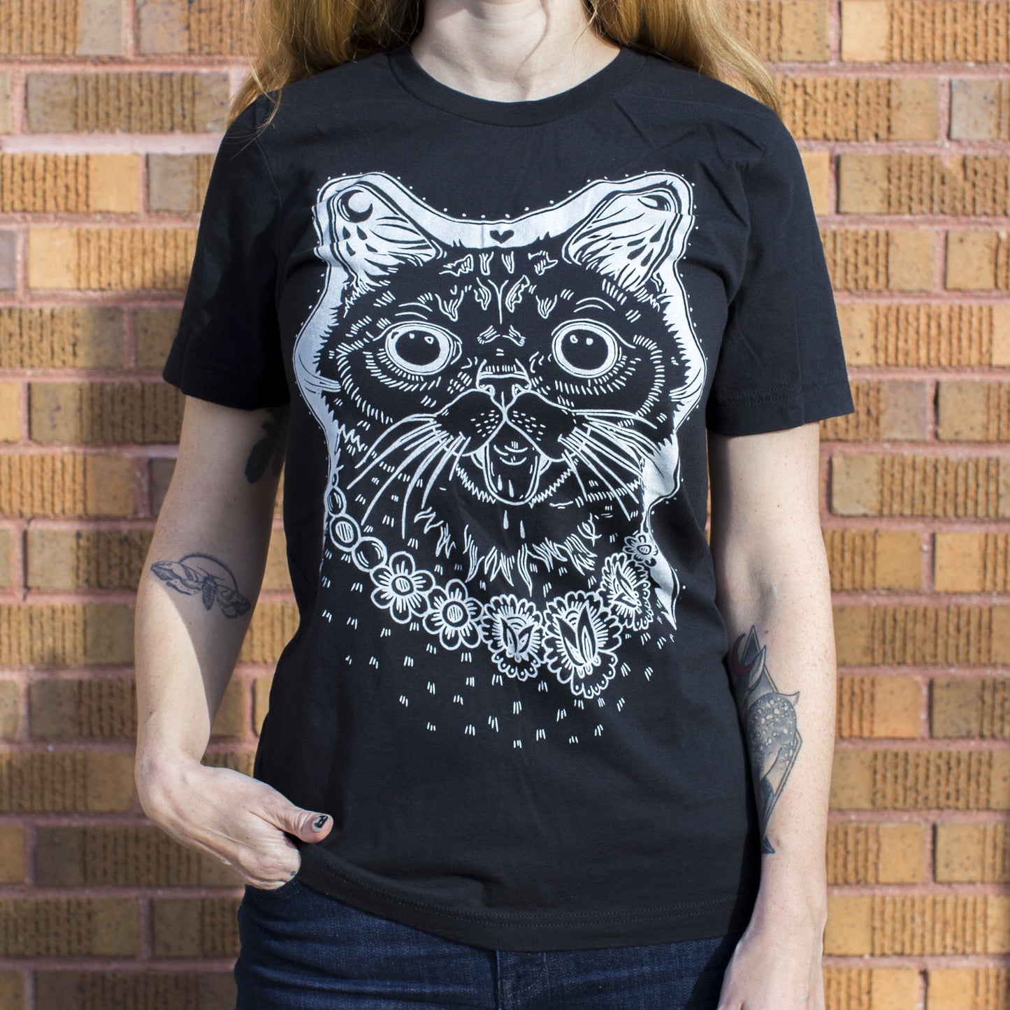 Lil BUB T-Shirt Woodcut Black
