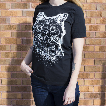 Lil BUB T-Shirt Woodcut Black