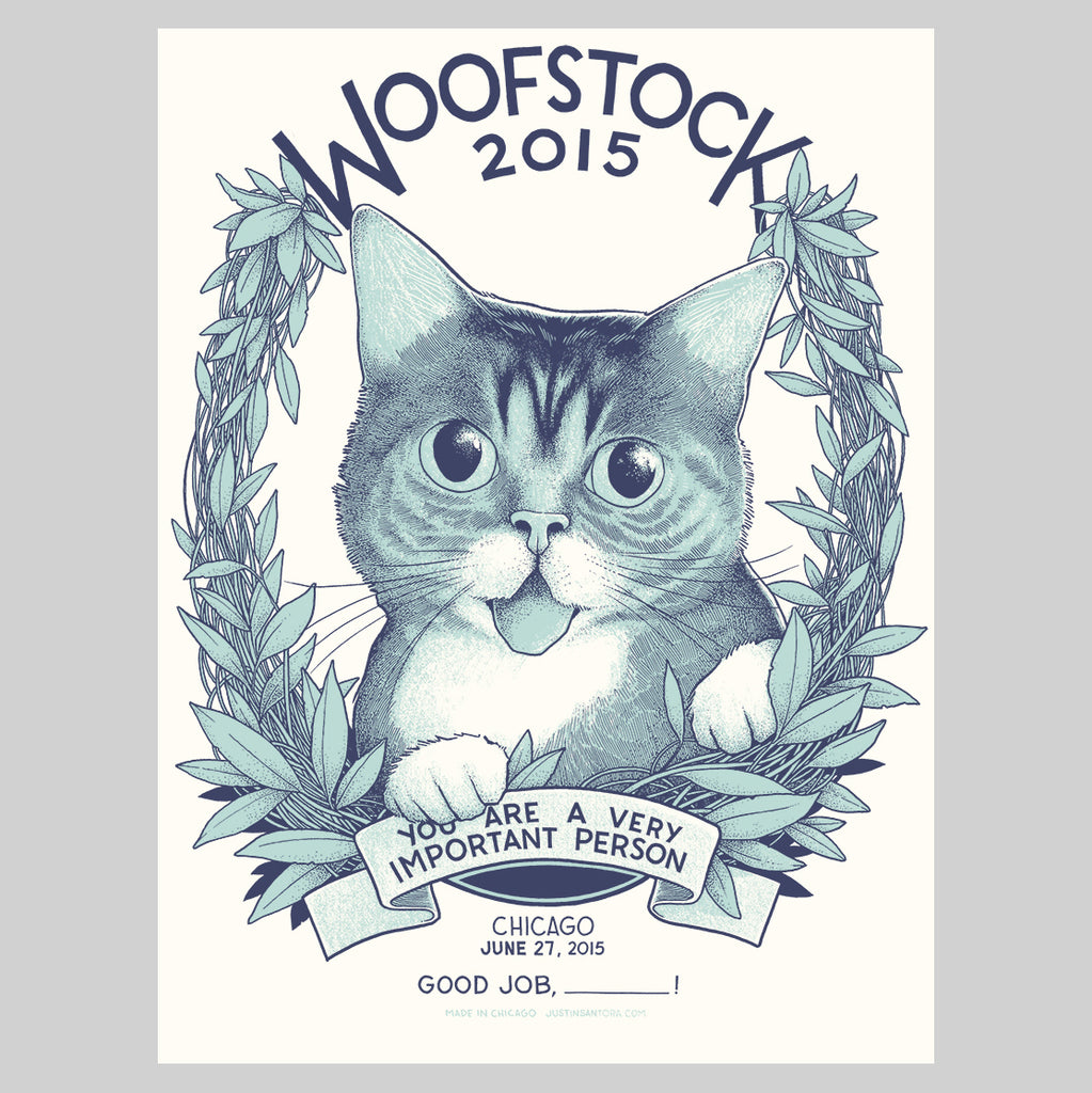 Limited Edition Art Print (signed and stamped) - "Woofstock" - Chicago, IL, 2015